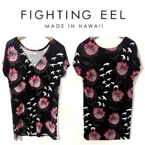 Fighting Eel Ava Sky ✨ Hawaii • Dress Kimie • Black Protea • XS • EUC